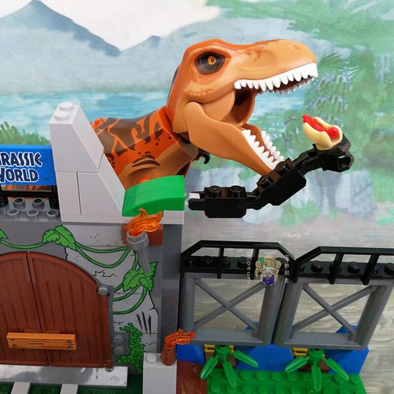 Строительные блоки серии динозавров, тираннозавр Рекс, набор строительных блоков Great Escape, игрушки для детей