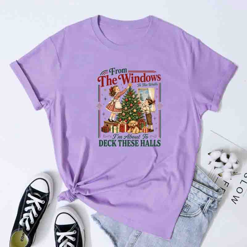 From The Windows To The Walls TShirt Retro Y2k Christmas Holiday Party Gift Shirt Unisex Cozy Xmas Humor Tee