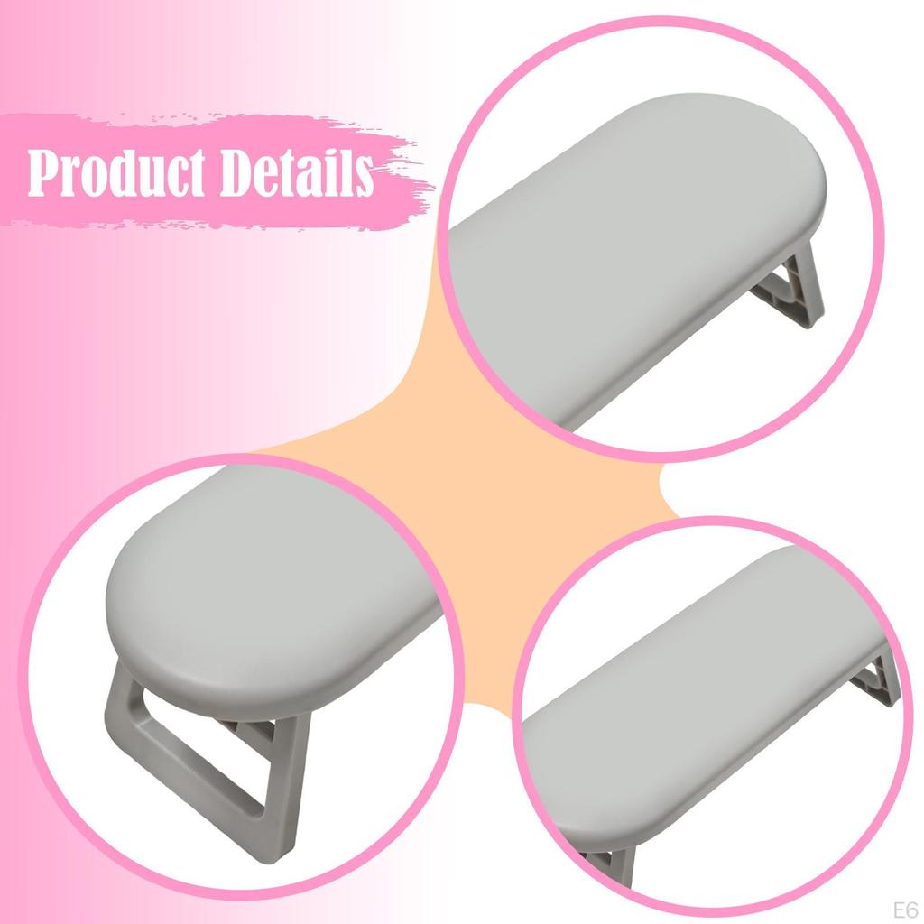 Nail Arm Rest Armrest,Manicure Tool,Foldable,Salon Use Anti Slip Professional Nails Cushion Hand