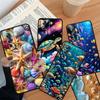 Мультяшная Аниме Черепаха Слон Для Xiaomi Redmi 12 13C 12C 13 10C 9T A2 9A 9C 7A Note 10S 8T 10 9 8 Pro 4G 5G Черный Чехол для Телефона