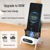 Fast Charging Transparent Wireless Speaker & Phone Holder with Magnetic Suction