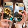 Золотой Благородный Тигр Для IPhone 17 Pro Max 16 17 Pro 15 Pro 14 13 Plus 12 Mini 11 Pro Max XR 16E Air Золотой стеклянный чехол для телефона