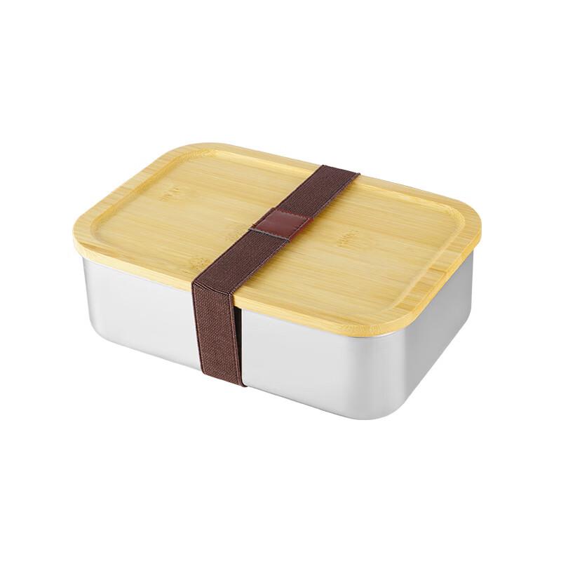 Xiaoyueya 304 Stainless Steel Lunch Box with Bamboo Lid