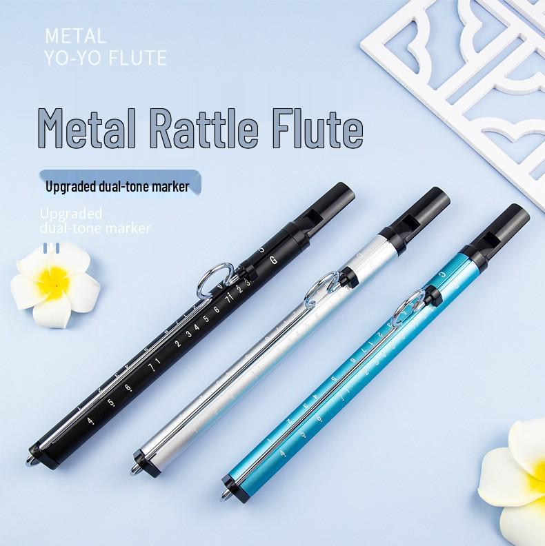 NYMAN Double Tone Sliding Flute Whistle - Air-Blown Slide Flute