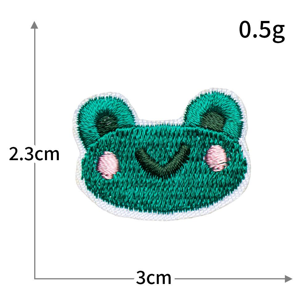 Small Size Mini Embroidery Cloth Sticker Cartoon Animal Computer Embroidery Sticker Handmade Diy Self-Adhesive Badge Boy