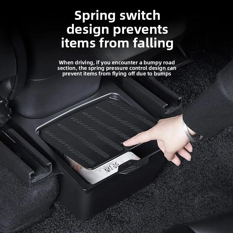 Car Sticker For Tesla Model Y Rear Storage Box Rear Middle Storage Box Garbage Can Storage Wholesale Car Accessories Modificatio