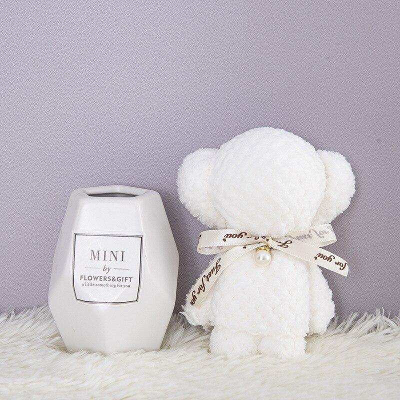 1 шт., милое коралловое бархатное полотенце с изображением медведя, квадратное полотенце для праздника, дня рождения, свадьбы, дня Святого Валентина, сувенир, подарок, бытовая тряпка для мытья посуды