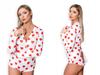 Women's Pajamas Valentine's Day Gift For A Girl With A Zipper Heart Xl