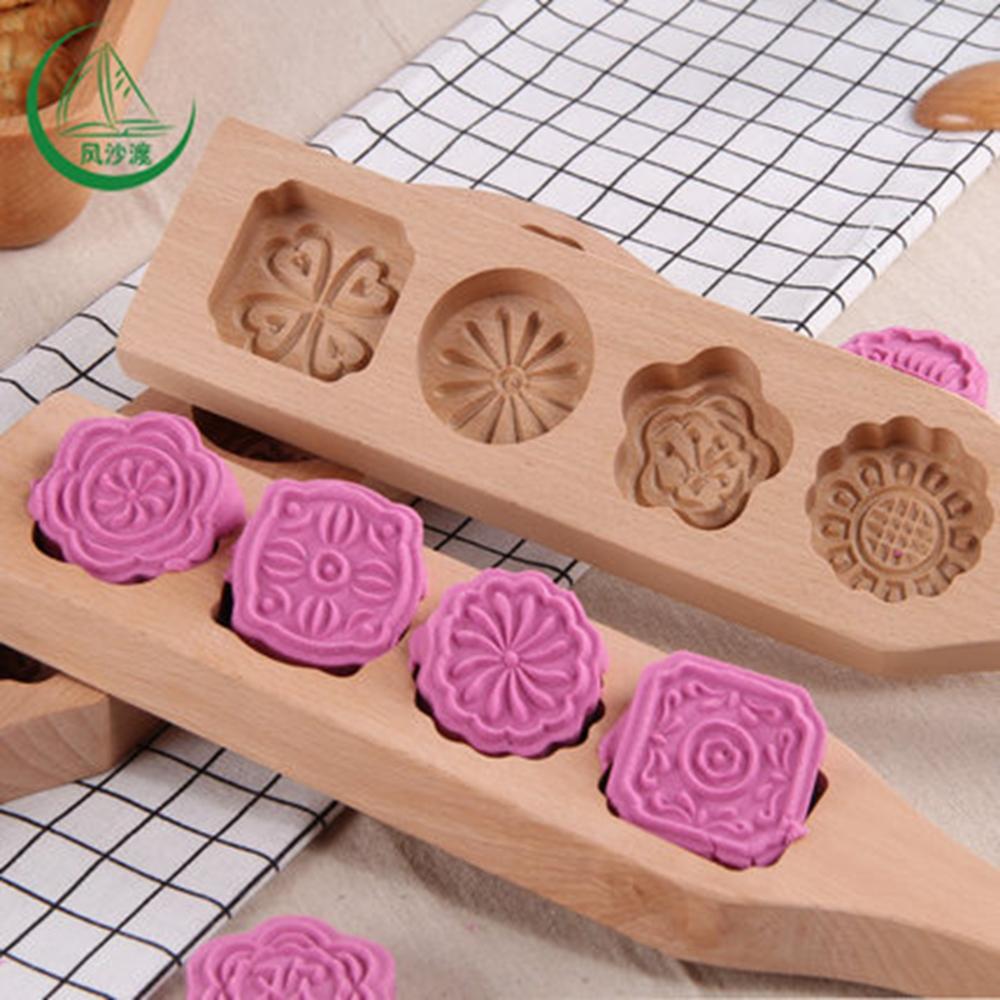 Fondant Pastry Kitchen Baking Mooncake Mold Ma'amoul Form Moon Cake Mould Cookie Stamp
