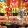 LED Gold Foil Rose Creative Gift Ornaments Artificial Rose Flowers  Mother's Day