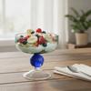 High Feet Glass Ice Cream Bowl 270 ML Dessert Cup Exquisite Fruit Salad Bowl  Cafe