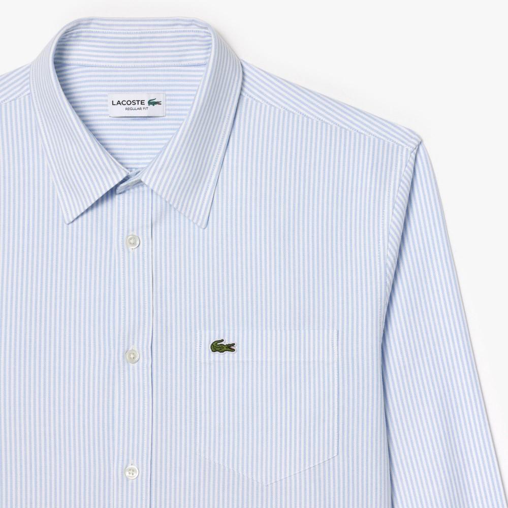 Lacoste Мужская рубашка в оксфордскую полоску CH7552-56GE7B