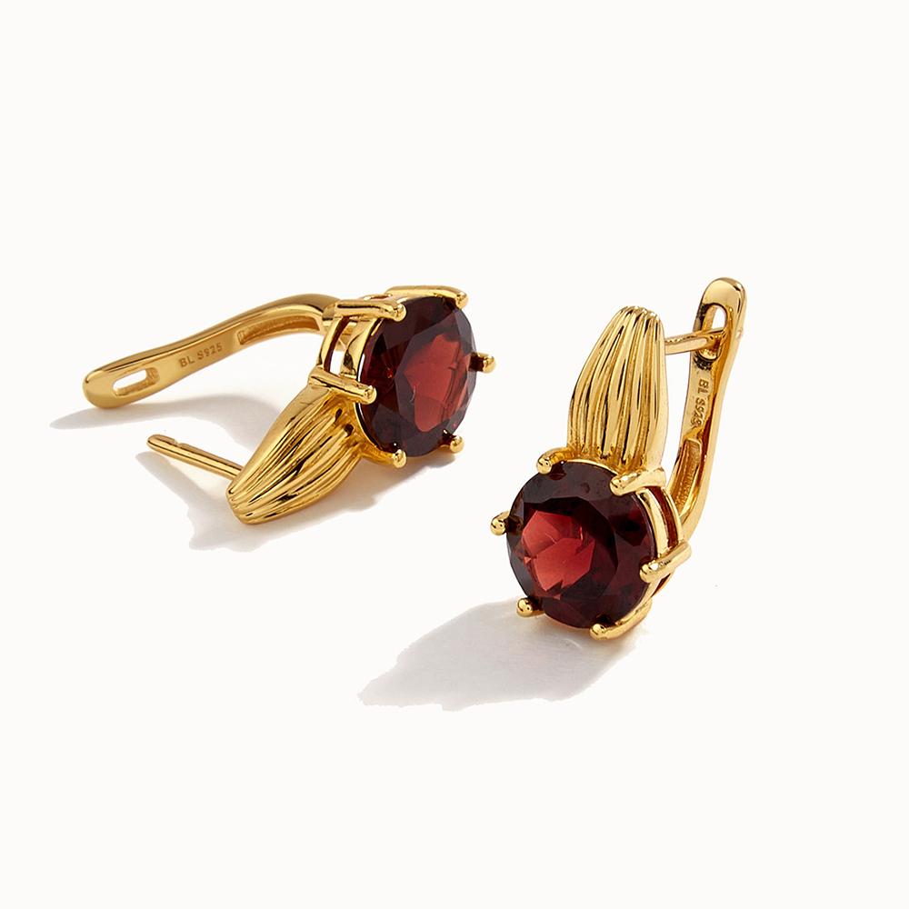 Новый легкий роскошный драгоценный камень натуральный гранат кольцо серьги кулон ожерелье комплект женский подарок на годовщину