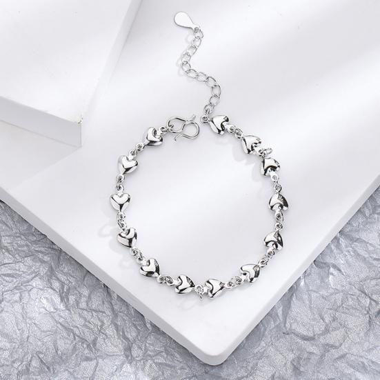 Женский браслет, регулируемый, милый, романтичный, яркий, блестящий, универсальное украшение, подарок на день рождения, полное сердце любви