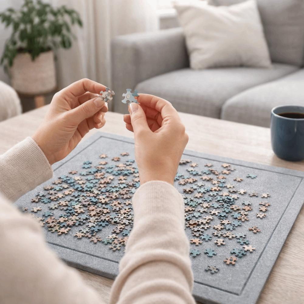 2000 шт. Войлочная доска для пазлов Утолщенная Нескользящая Наклонная доска для пазлов Большая Складная доска для хранения пазлов Детские пазлы