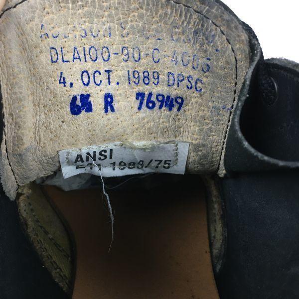 80s Vintage Addison Shoe Co Z41-1983/75 Size 6.5R 24.5 Steel Toe U.S. Navy Service Shoes Black(USED)