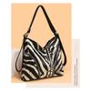 New Korean Retro Casual Shoulder Bag Fashionable Black and White Striped Large Capacity Handbag Casual Backpack