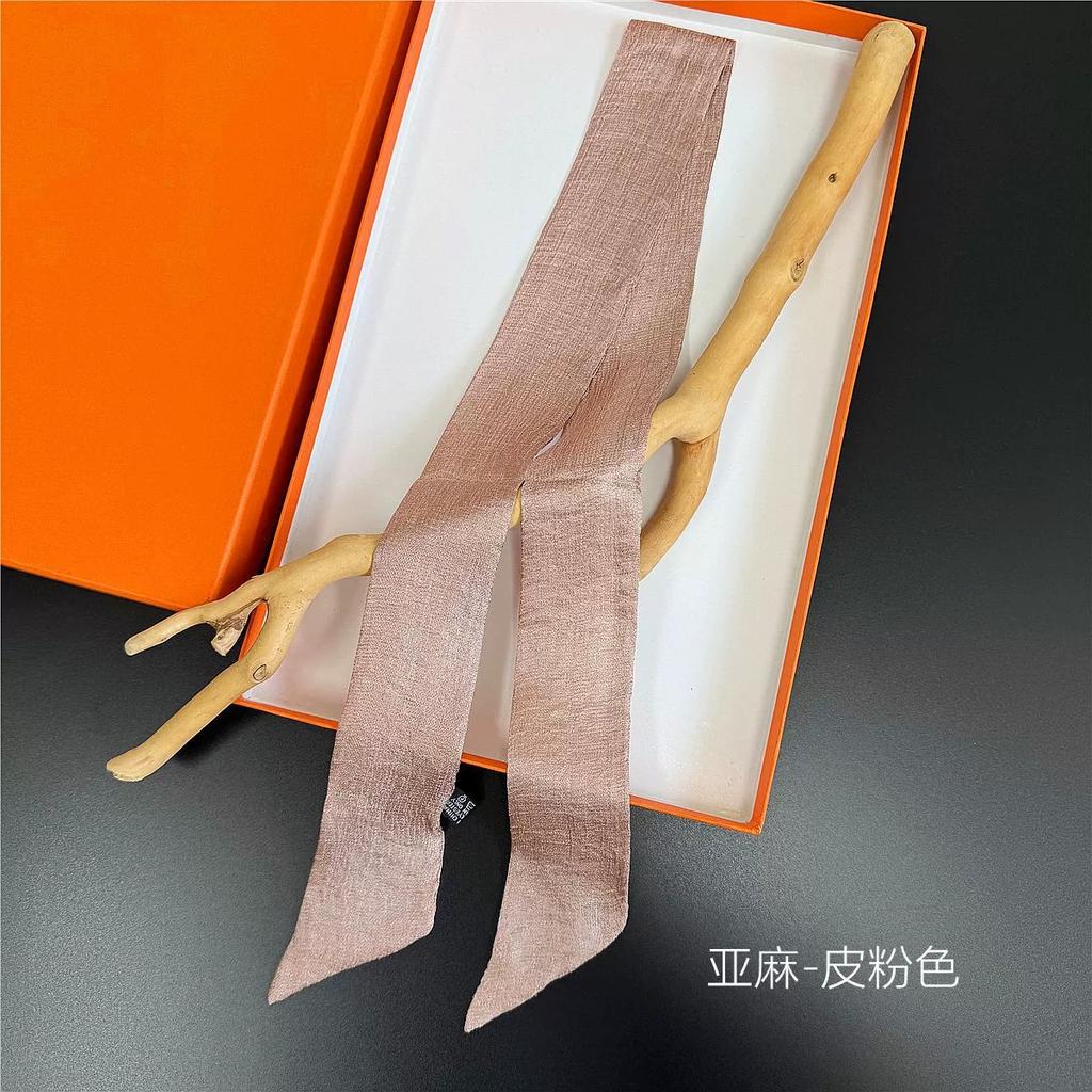 Women Ladies Headband Scarf Hair Bags Handle Decoration Tie Multifunction Narrow Line Ribbon Scarf
