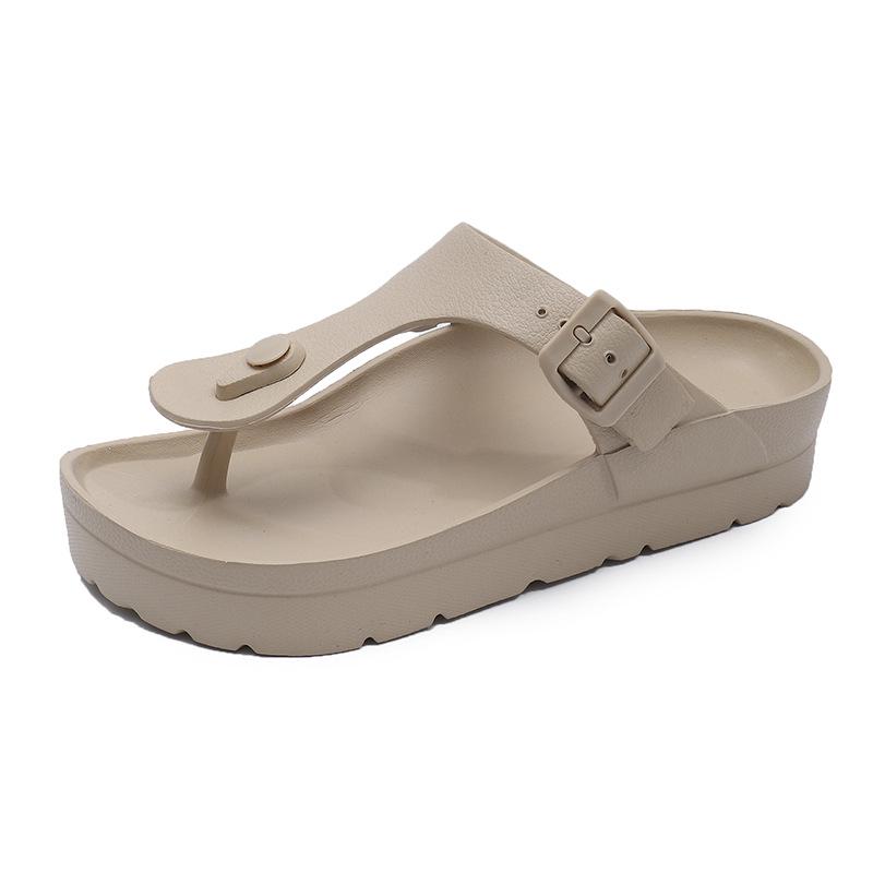 Женские пляжные сандалии Birkenstock с увеличивающей высоту толстой подошвой