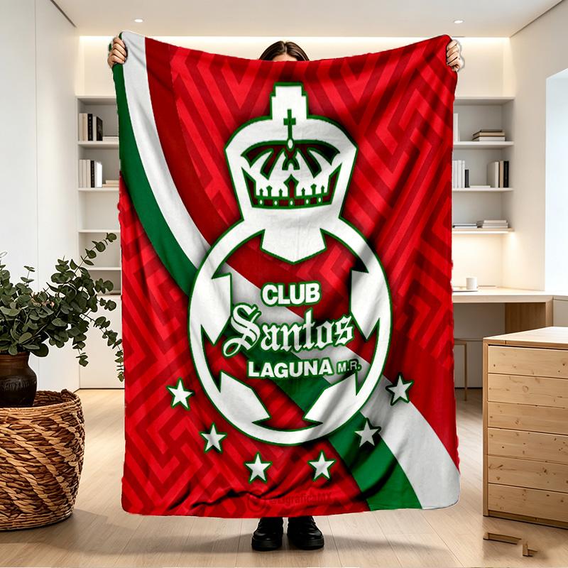 Club Santos Laguna Print Blanket - Soft & Comfortable, for Bedroom, Travel, Sofa, Home Decoration - Birthday Christmas Gift for Friend