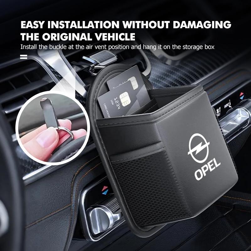 Car Storage Bag Air Vent Dashboard Tidy Hanging Glasses Case For Opel Insignia Corsa Zafira Mokka Grandland Antara Ampera lmn022