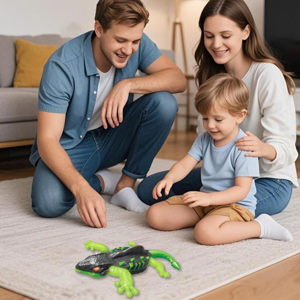 Wall Climbing Remote Control Lizard Toy, Realistic Gecko Reptile Car That Climbs Walls, Flexible Remote Control Animal Toy