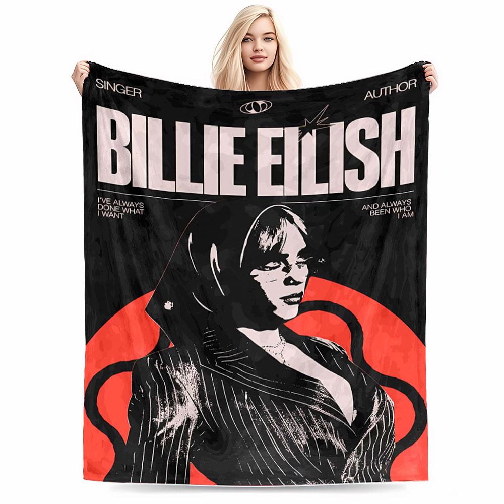Singer Illustration Retro Style for all seasons blanket lunch break throw gift