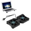 Portable Foldable Double Cooling Fan USB Quiet Radiator Pad Heatsink Laptop Cooling Accessories