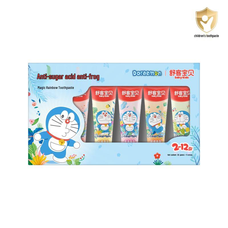 Набор детской зубной пасты Shuke Doraemon Magic Rainbow без фтора