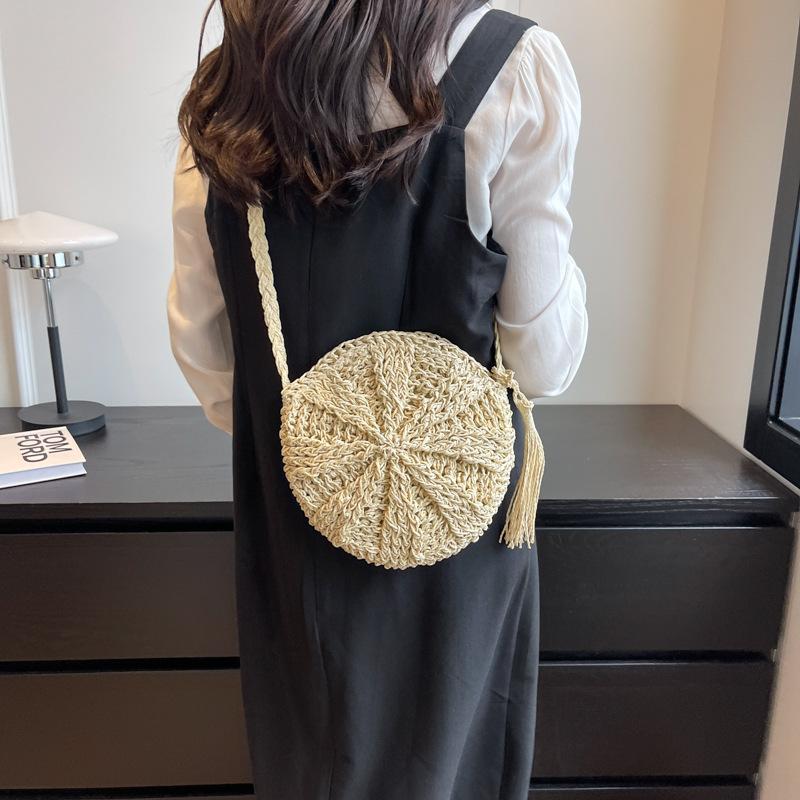 New Round Messenger Bag Women's Beach Vacation Shoulder Bag