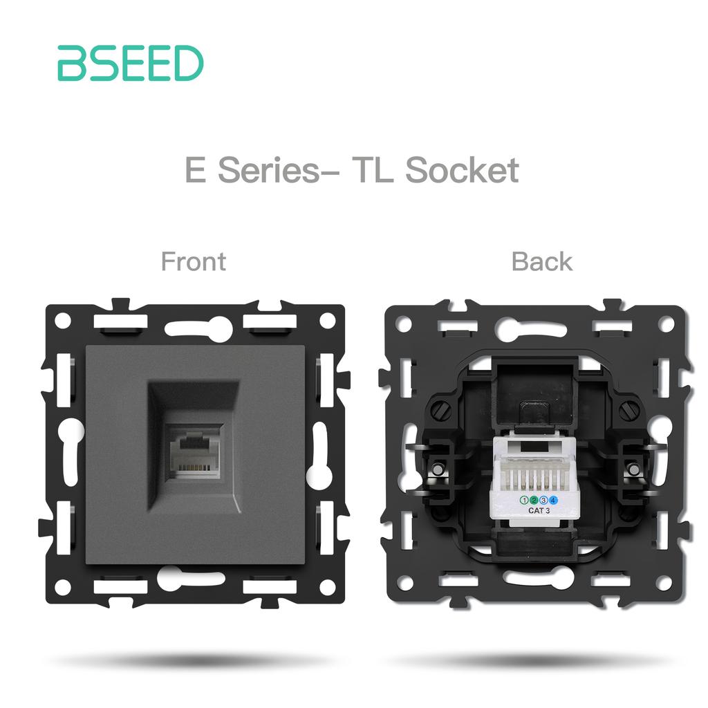 BSEED Переключатель Модули DIY Умный выключатель Световой Выключатель Детали Белая Стеклянная Рамка DIY Комбинация Настенные Розетки USB Зарядка Кнопка Серия E