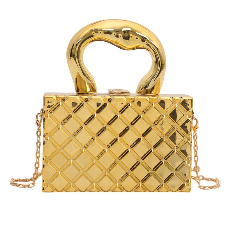 Сумка женская 2025 Новая европейская и американская мода Ромбовидная сумочка ins Глянцевая Маленькая Ароматный Ветер Цепочка Сумка-коробка Тренд