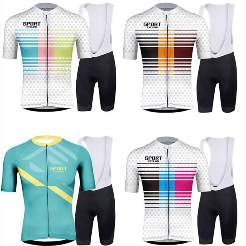 Men Women Cycling Jersey Set With Bib Shorts Breathable Bike Apparel Road