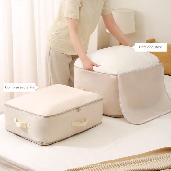 Сумка для хранения одеял, самокомпрессионный органайзер с усиленной ручкой, застежка-молния, водонепроницаемая упаковочная сумка для хранения