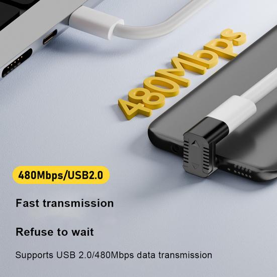 Адаптер-конвертер для телефона Type-C (мама) на Micro USB (папа) V8 USB2.0 Адаптер для быстрой передачи данных U-образный 90 градусов Конвертер для зарядки и передачи данных телефона