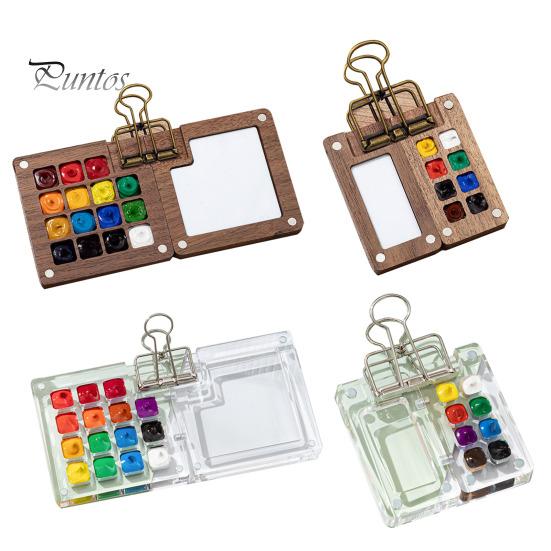 Мини-коробка для акварельных красок, карманный набор для путешествий для художника, универсальная цветовая палитра, портативная пластиковая книга для рисования