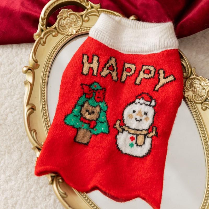 Pet Winter Cotton Vest Cats Dogs - Lion Head Fortune Design Thick Knit Sleeveless Sweater Small Pets
