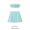 Kaslead New Women Clothes Western Style Fashion Simple Flower Tube Top Skirt Sets