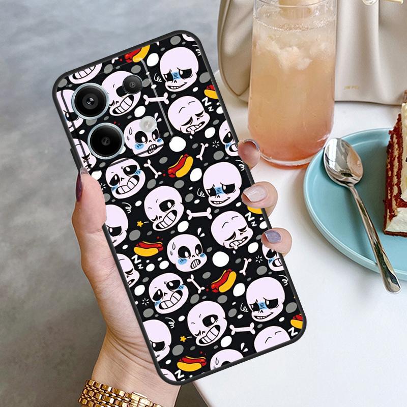 Чехол для телефона Xiaomi Redmi Note 13 8 9 10 11 12 Pro 12S 11S 10S 9S Redmi 13C 9C 10C 12C с игрой Undertale Sans