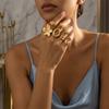 Mermaidcore Ocean Boho Ring Set for Women Gold Color Sea Turtle Starfish Shell Flower Stacking Rings Summer Vacation Jewelry