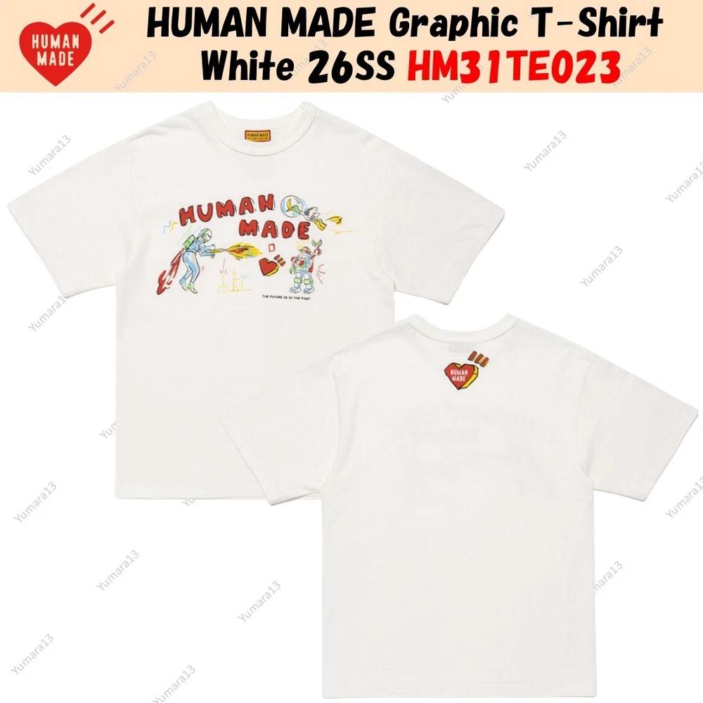 Huunisex Made Graphic Tshirt White 26ss Hm31te023