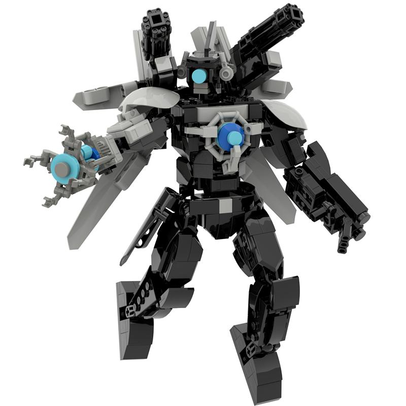 456PCS Skibidi Toilet Updated Titan Monitor Man Building Blocks Set With Hammer Mecha Model DIY Bircks Toys For Boys Christmas Gifts