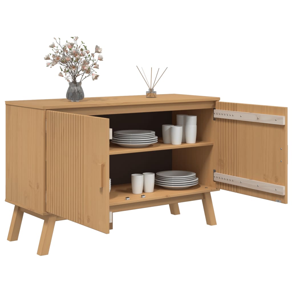 Sideboard OLDEN Brown 114 x 43 x 73.5 cm Solid Pine Wood