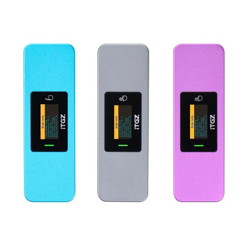 Дисплей ITGZ M2: Интеллектуальный корпус жесткого диска NVME с корпусом из алюминиевого сплава