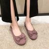 Fashion Women Fashion Plaid Pattern Slip On Bow Tie Flat Shoes Lady Light Weight Comfort  Shoes  Shoes for Women