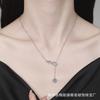 V 1ct Moissanite Infinity 8-Shaped Tassel Necklace Fashion Jewelry Women