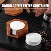 Polished Surface Coffee Filter Container Round Shape Coffee Filter Paper Organizer  Home Use