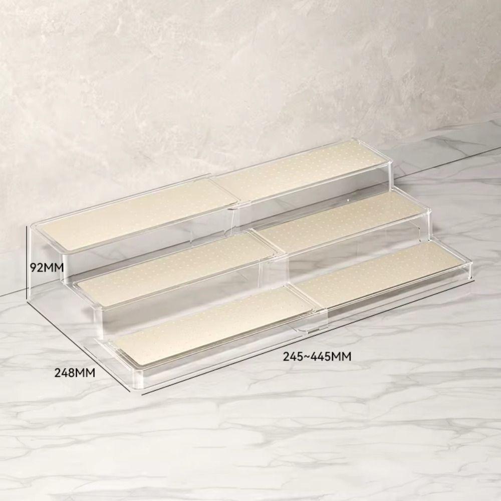 Видимая расширяемая полка для специй Регулируемая настольная полка-дисплей для косметики