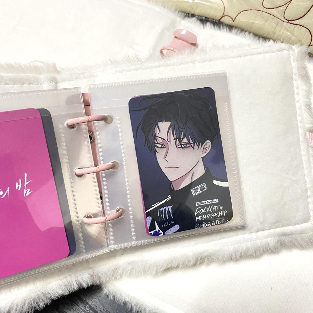 A5 INS 3-inch Small Card Storage Star Pattern Plush Photo Album Binder Photocard Collection Books Loose-leaf Photocard Holder