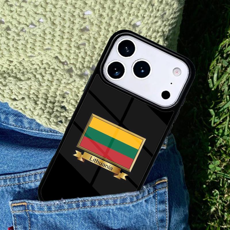 Флаг Литвы Литовский чехол для мобильного телефона Совместим с IPhone 17 16 15 14 13 12 11 Pro Max 17 Air cover